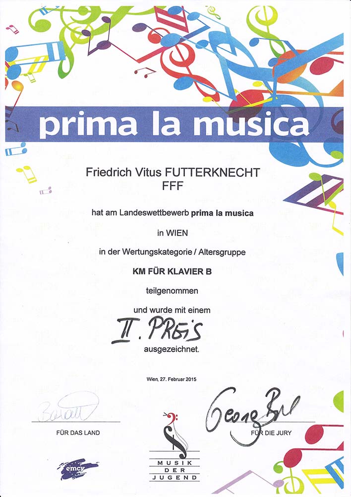 Duette am Klavier - PRIMA LA MUSICA - Februar 2015